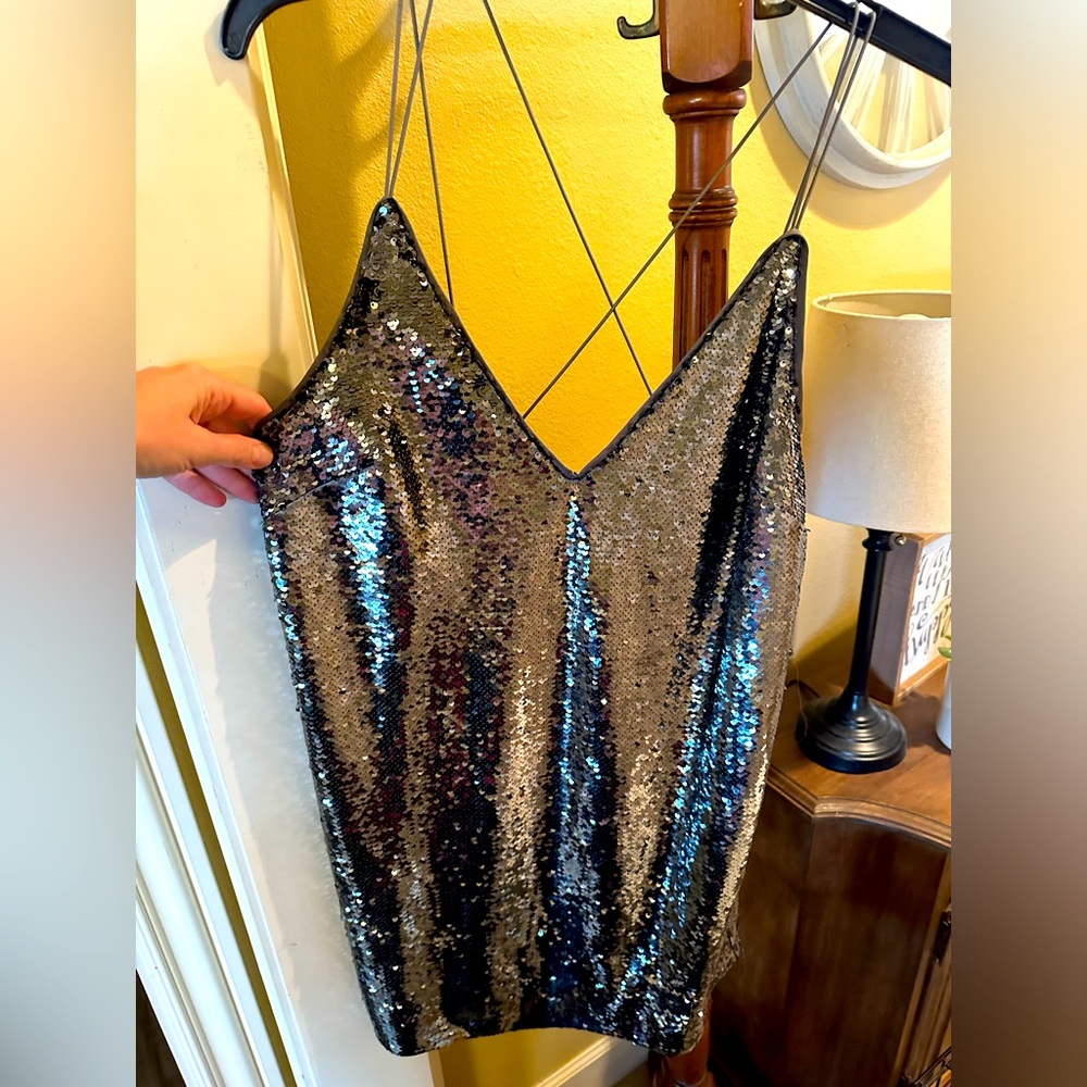 ASOS Sequin V-Neck Dress